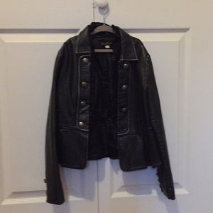 Hannah Banana Faux Leather Jacket